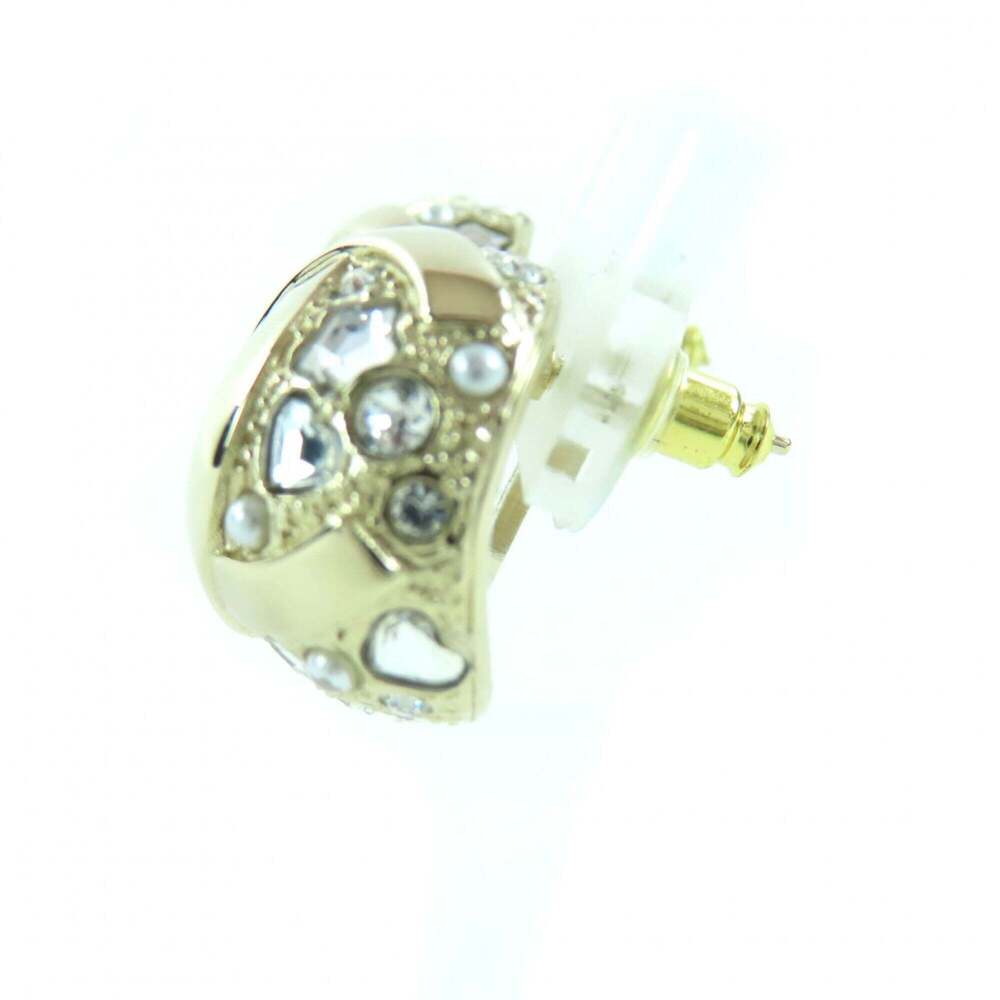 CHANEL Authentic Gold Heart Earrings - Picture 3 of 6